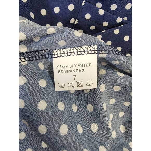 LRN Women's Small MITILLY Women's Summer Boho‎ Polka Dot V Neck Swing Dress NEW - Picture 6 of 7